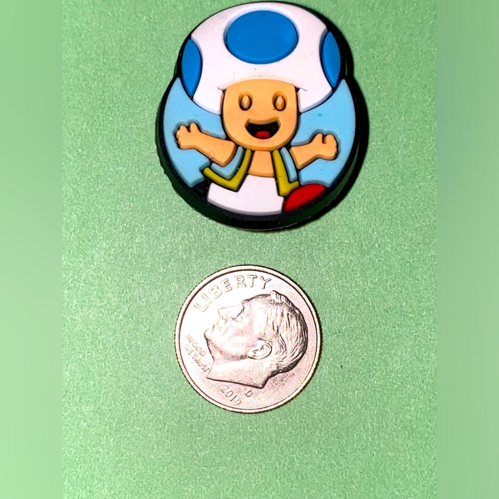 (10 for $15) ToaD Super Mario Bros Nintendo Crocs Shoe Charms